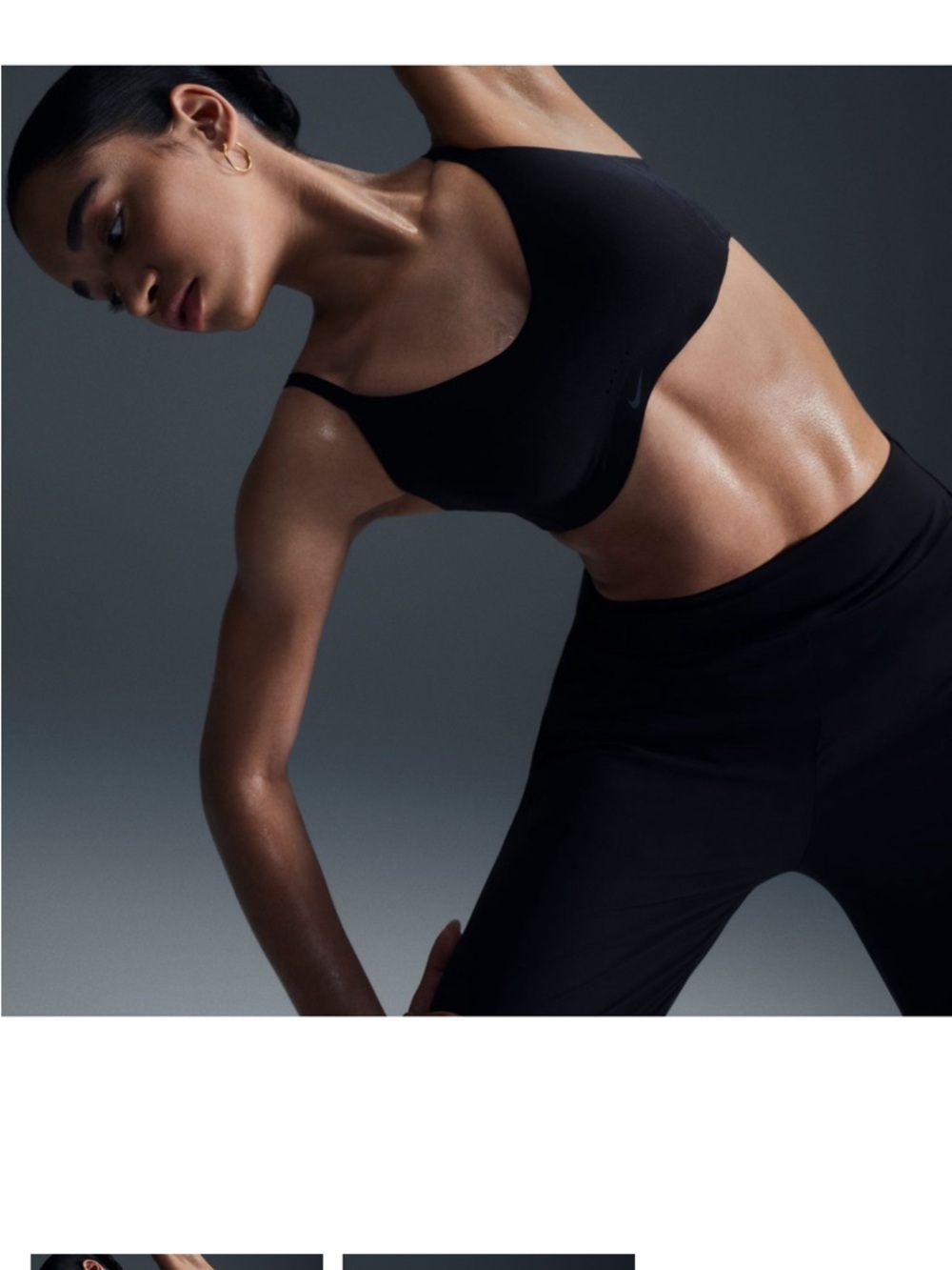 Nike Black Scoop-Neck Sports Bra